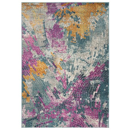 Safavieh 8 x 10 ft. Contemporary Madison 200 Power Loom Area RugBlue & Multi MAD201M-8